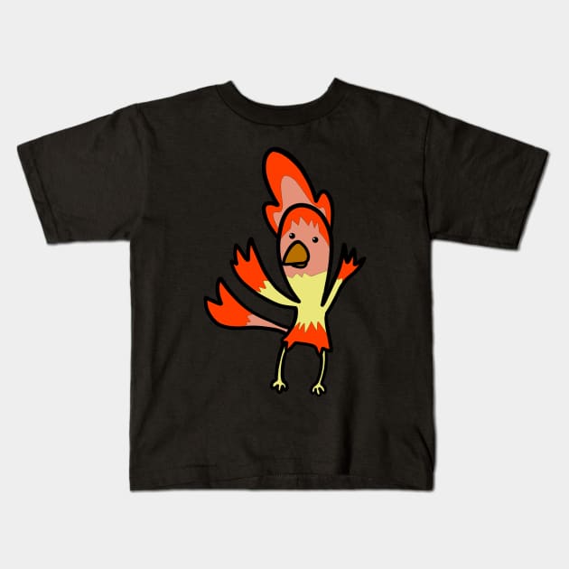 The flame fire chicken hot Kids T-Shirt by FzyXtion